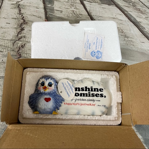 Sonshine Promise Bird Plaque A Happy Heart Is Good Medicine Gretchen Clasby 1998 - Picture 12 of 13